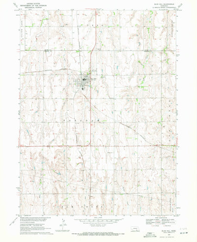 United States Geological Survey Blue Hill, NE (1969, 24000-Scale) digital map