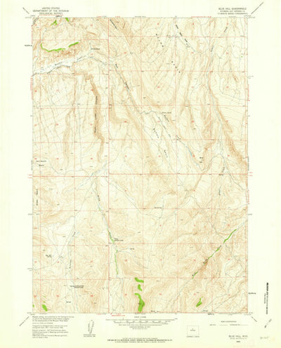 United States Geological Survey Blue Hill, WY (1960, 24000-Scale) digital map