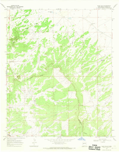 United States Geological Survey Blue Hills, NM (1967, 24000-Scale) digital map