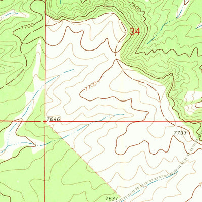 United States Geological Survey Blue Hills, NM (1967, 24000-Scale) digital map