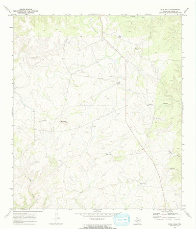 United States Geological Survey Blue Hills, TX (1970, 24000-Scale) digital map