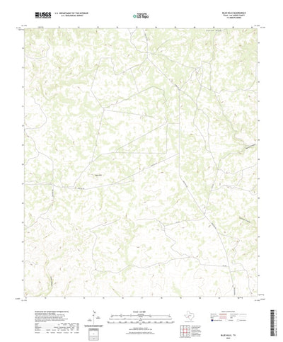 United States Geological Survey Blue Hills, TX (2022, 24000-Scale) digital map