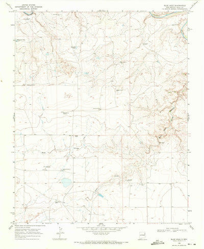 United States Geological Survey Blue Hole, NM (1968, 24000-Scale) digital map