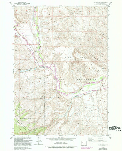 United States Geological Survey Blue Holes, WY (1952, 24000-Scale) digital map