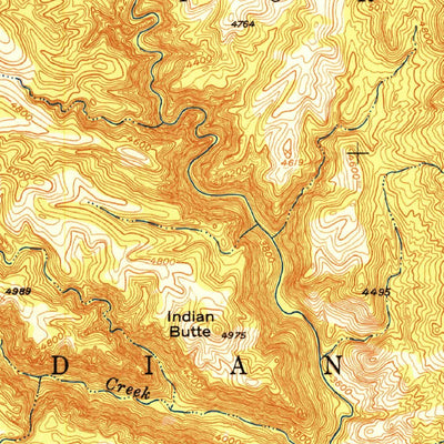 United States Geological Survey Blue House Mountain, AZ (1951, 62500-Scale) digital map
