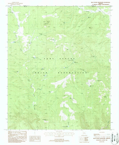 United States Geological Survey Blue House Mountain, AZ (1988, 24000-Scale) digital map