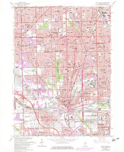 United States Geological Survey Blue Island, IL (1963, 24000-Scale) digital map