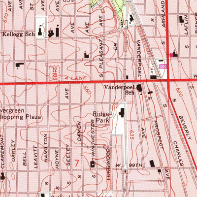 United States Geological Survey Blue Island, IL (1963, 24000-Scale) digital map