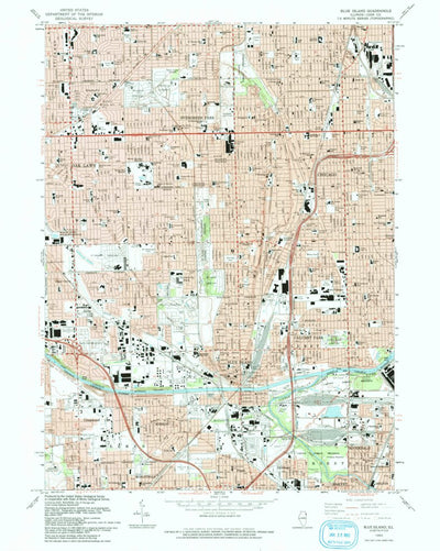 United States Geological Survey Blue Island, IL (1993, 24000-Scale) digital map