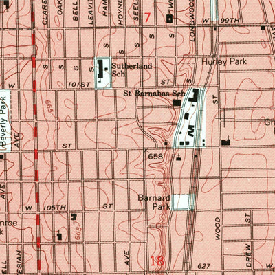 United States Geological Survey Blue Island, IL (1997, 24000-Scale) digital map