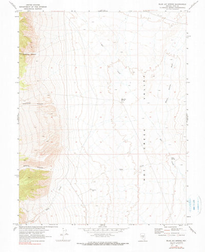United States Geological Survey Blue Jay Spring, NV (1967, 24000-Scale) digital map
