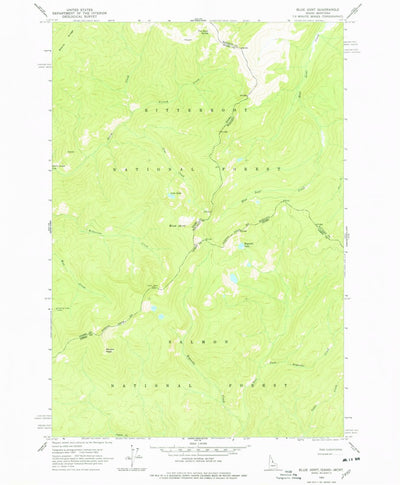 United States Geological Survey Blue Joint, ID-MT (1962, 24000-Scale) digital map