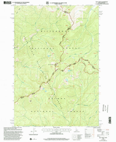 United States Geological Survey Blue Joint, ID-MT (1998, 24000-Scale) digital map