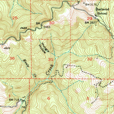 United States Geological Survey Blue Lake, CA (1951, 62500-Scale) digital map