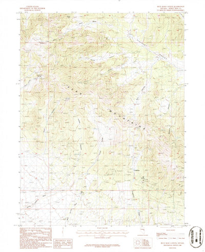 United States Geological Survey Blue Mass Canyon, NV (1986, 24000-Scale) digital map
