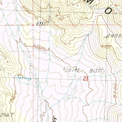 United States Geological Survey Blue Mass Canyon, NV (1986, 24000-Scale) digital map