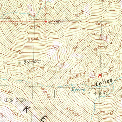 United States Geological Survey Blue Mass Canyon, NV (1986, 24000-Scale) digital map