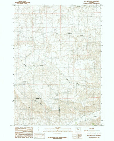 United States Geological Survey Blue Mesa East, WY (1985, 24000-Scale) digital map
