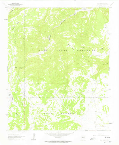 United States Geological Survey Blue Mesa, NM (1961, 24000-Scale) digital map