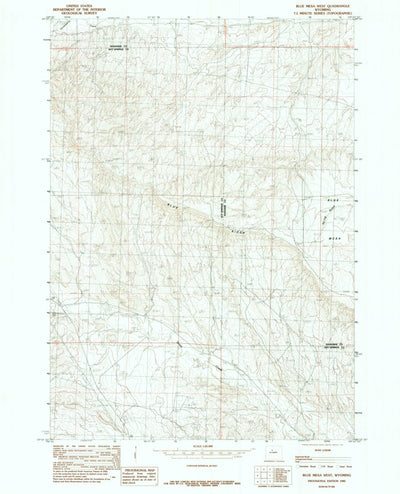 United States Geological Survey Blue Mesa West, WY (1985, 24000-Scale) digital map