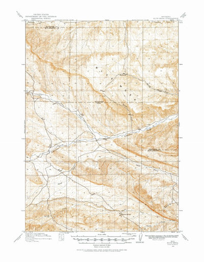 United States Geological Survey Blue Mesa, WY (1914, 62500-Scale) digital map
