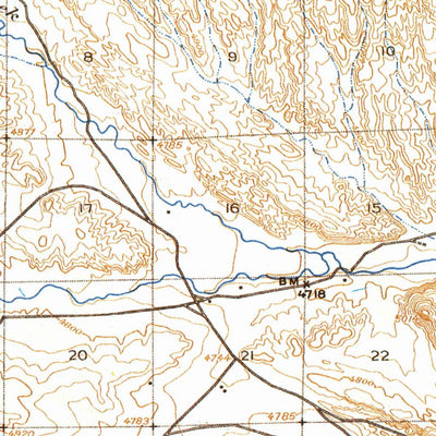 United States Geological Survey Blue Mesa, WY (1914, 62500-Scale) digital map
