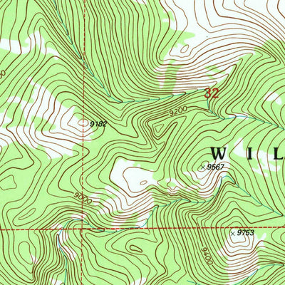 United States Geological Survey Blue Miner Lake, WY (1996, 24000-Scale) digital map