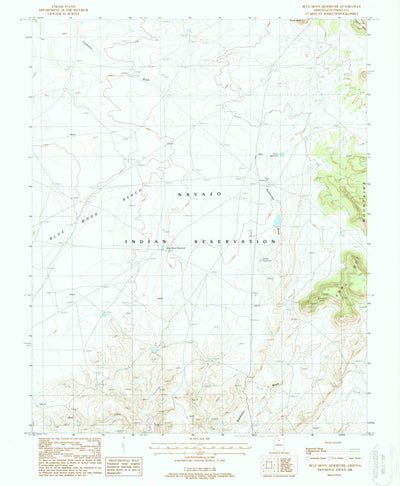 United States Geological Survey Blue Moon Reservoir, AZ (1988, 24000-Scale) digital map
