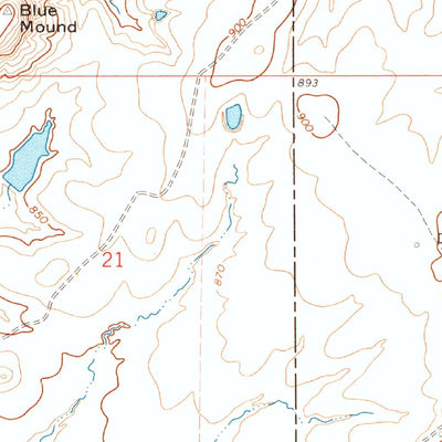 United States Geological Survey Blue Mound, OK (1972, 24000-Scale) digital map