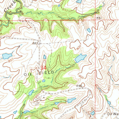 United States Geological Survey Blue Mound, OK (1972, 24000-Scale) digital map