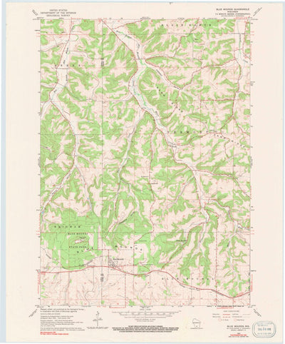 United States Geological Survey Blue Mounds, WI (1962, 24000-Scale) digital map