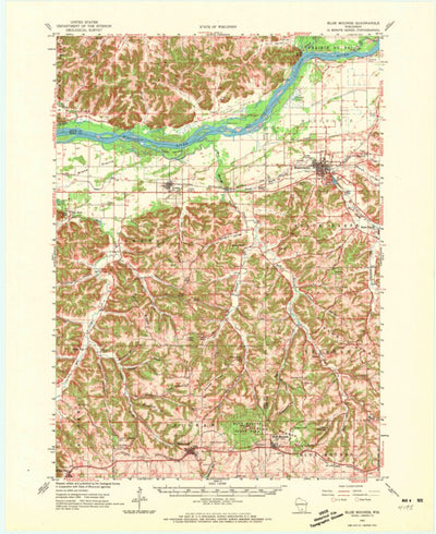 United States Geological Survey Blue Mounds, WI (1962, 62500-Scale) digital map