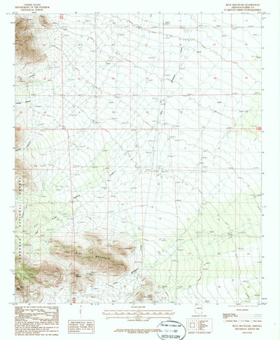 United States Geological Survey Blue Mountain, AZ (1987, 24000-Scale) digital map