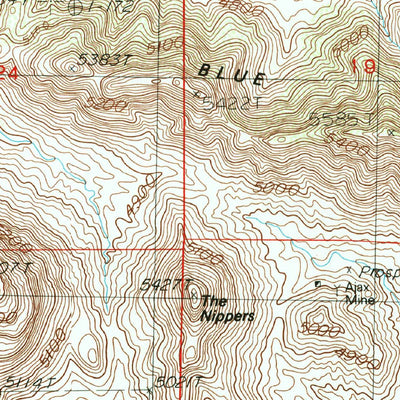 United States Geological Survey Blue Mountain, AZ (1987, 24000-Scale) digital map
