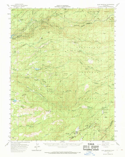 United States Geological Survey Blue Mountain, CA (1956, 62500-Scale) digital map