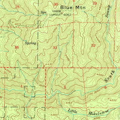 United States Geological Survey Blue Mountain, CA (1956, 62500-Scale) digital map