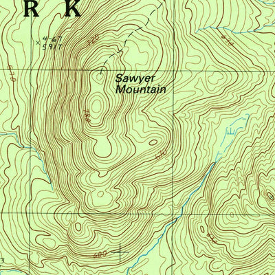United States Geological Survey Blue Mountain Lake, NY (1989, 25000-Scale) digital map