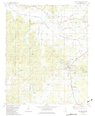 United States Geological Survey Blue Mountain, MS (1982, 24000-Scale) digital map