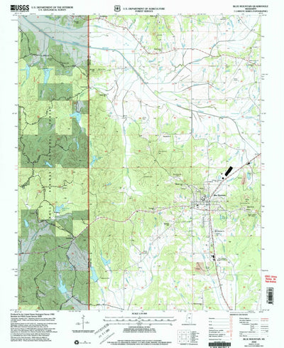 United States Geological Survey Blue Mountain, MS (2000, 24000-Scale) digital map