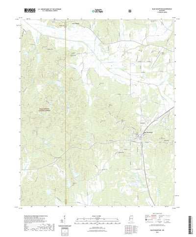 United States Geological Survey Blue Mountain, MS (2021, 24000-Scale) digital map