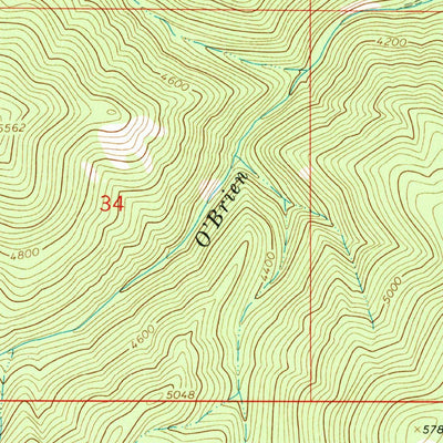 United States Geological Survey Blue Mountain, MT (1964, 24000-Scale) digital map