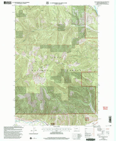 United States Geological Survey Blue Mountain, MT (1999, 24000-Scale) digital map