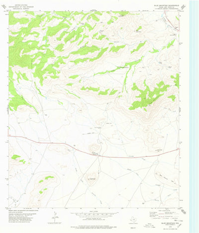 United States Geological Survey Blue Mountain, TX (1978, 24000-Scale) digital map
