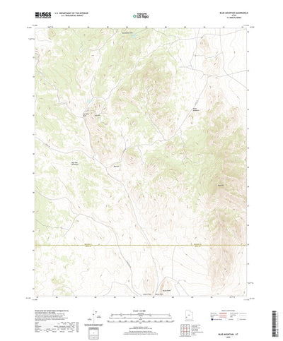 United States Geological Survey Blue Mountain, UT (2020, 24000-Scale) digital map