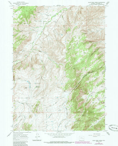 United States Geological Survey Blue Nose Creek, WY (1964, 24000-Scale) digital map