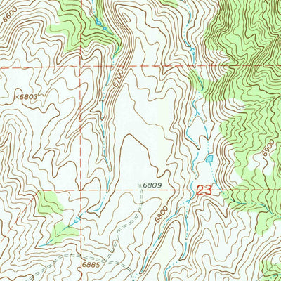 United States Geological Survey Blue Nose Creek, WY (1964, 24000-Scale) digital map