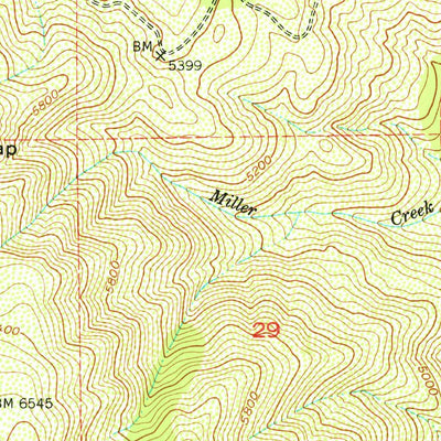 United States Geological Survey Blue Nose Mountain, CA (1951, 24000-Scale) digital map