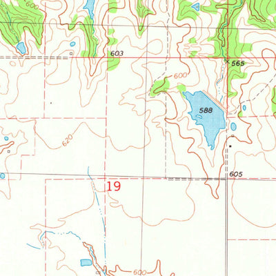 United States Geological Survey Blue, OK (1980, 24000-Scale) digital map