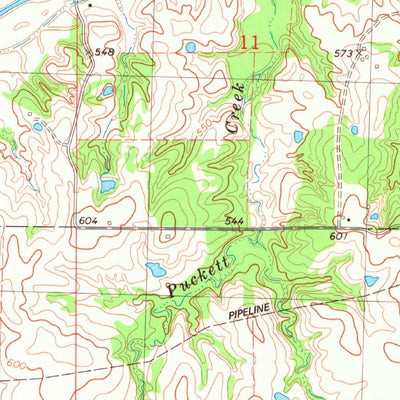 United States Geological Survey Blue, OK (1980, 24000-Scale) digital map
