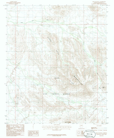 United States Geological Survey Blue Plateau, AZ (1986, 24000-Scale) digital map